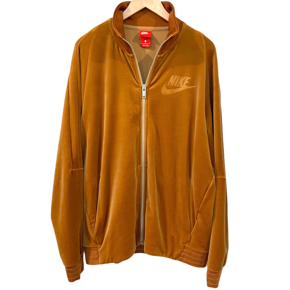 Nike Velour Gold Zipper Jacket M